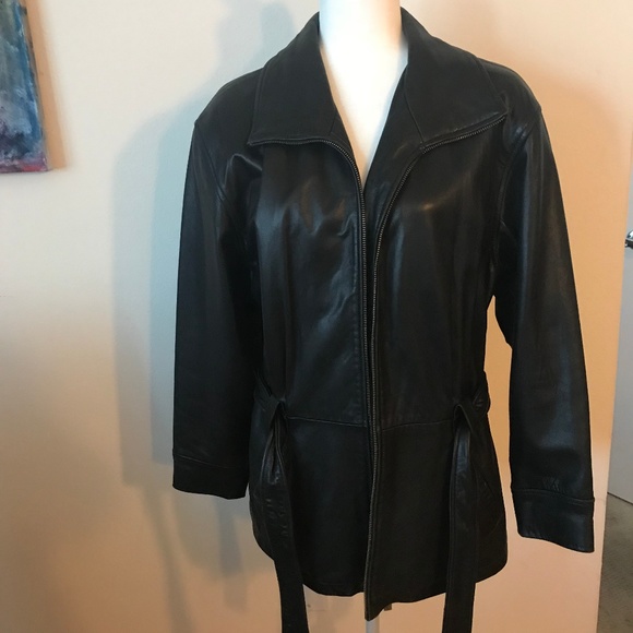Kenneth Cole Reaction Leather Coat - Picture 2 of 6